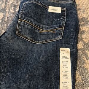 BKE Women's Dark Blue Ankle Skinny Jeans